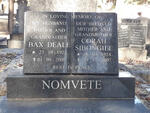 NOMVETE Bax Deale 1922-2000 & Corah Sibongile 1924-2007