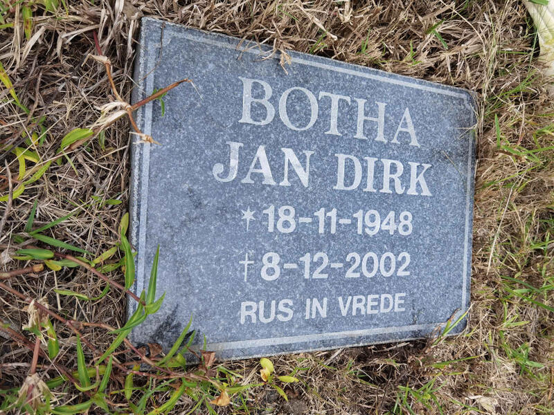 BOTHA Jan Dirk 1948-2002