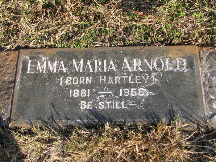 ARNOLD Emma Maria nee HARTLEY 1881-1956