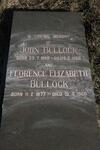 BULLOCK John 1865-1956 & Florence Elizabeth 1877-1966
