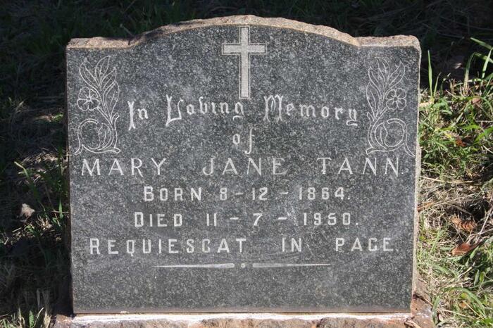 TANN Mary Jane 1864-1950