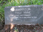 JOHNSTON Violet Marie nee MACDONALD -1958