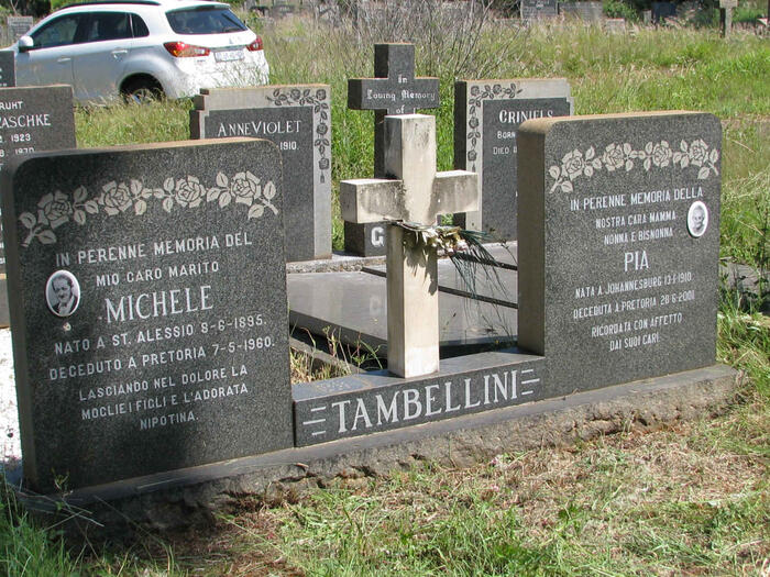 TAMBELLINI Michele 1895-1960 & Pia 1910-2001