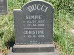 DUCCI Sempie 1937-1999 & Christine 1939-
