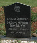 MABUYA Dikgang Herbert 1952-2004