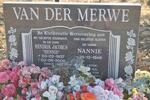 MERWE Hendrik Jacobus, van der 1937-2006 & Nannie 1948-