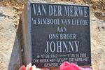 MERWE Johnny, van der 1942-2002