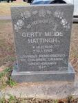 HATTINGH Gerty Meide 1916-1998