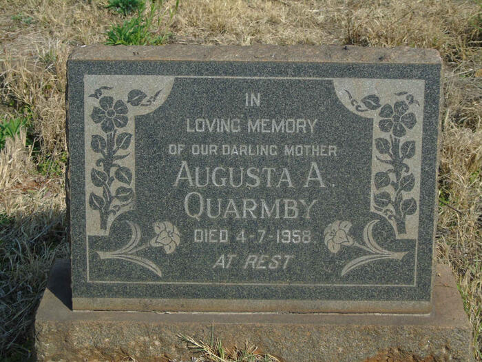 QUARMBY Augusta A. -1958