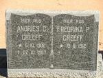 GREEFF Andries C. 1902-1967 & Fredrika P. 1912-