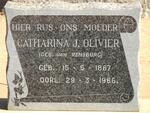 OLIVIER Catharina J. nee VAN RENSBURG 1887-1966
