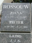 ROSSOUW Pieter 1927-2014 & Joana 1938-2007