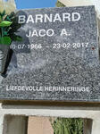 BARNARD Jaco A. 1966-2017