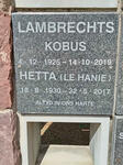 LAMBRECHTS Kobus 1925-2019 & Hetta LE HANIE 1930-2017