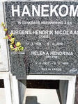 HANEKOM Jurgens Hendrik Nicolaas 1924-2010 & Helena Hendrina 1923-1999