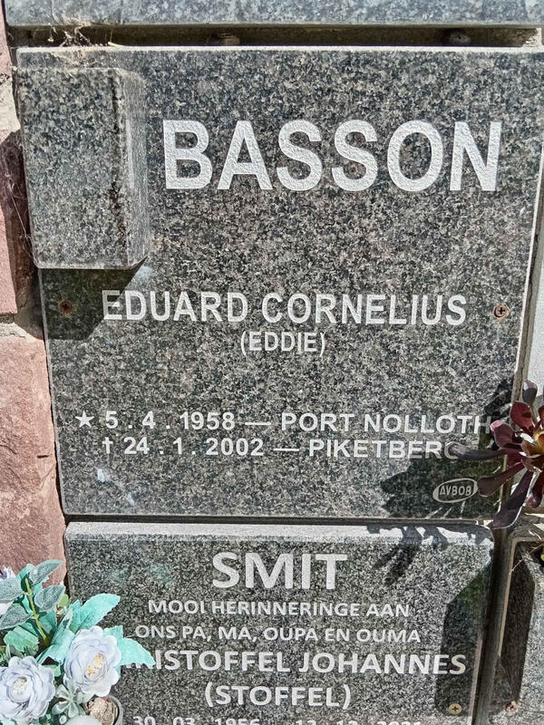 BASSON Eduard Cornelius 1958-2002