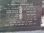 COETZEE Nicolaas van Rhyn 1917-1998 & Cornelia Johanna 1927-2020