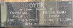 DYER Christian Philip 1912-1992 & Frieda Emma Louise 1914-1994