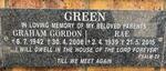 GREEN Graham Gordon 1942-2008 & Rae 1939-2015