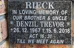 RIECK Denzil Trevor 1967-2018