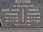 BOTHA David Jacob Johannes 1921-1986 & Engela Elizabeth 1930-2015