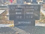 DUVENHAGE Theunis 1934-2005 & Bessie 1938-2022