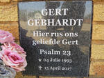GEBHARDT Gert 1993-2017