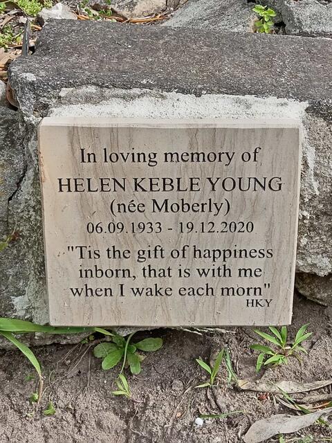 YOUNG Helen Keble nee MOBERLY 1933-2020