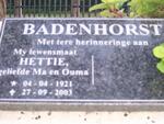 BADENHORST Hettie 1921-2003