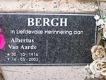 BERGH Albertus van Aarde 1916-2003