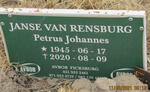 RENSBURG Petrus Johannes, Janse van 1945-2020