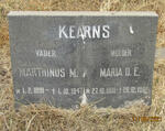 KEARNS Marthinus M. 1891-1947 & Maria D. E. 1901-1962