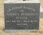 PUTTER Andries Hermanus 1875-1947