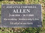 ALLEN Johanna Cornelia 1934-2005