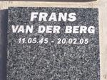 BERG Frans, van der 1945-2005