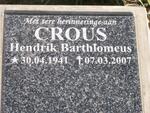CROUS Hendrik Barthlomeus 1941-2007