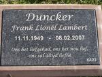 DUNCKER Frank Lionel Lambert 1949-2007