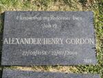 GORDON Alexander Henry 1938-2004