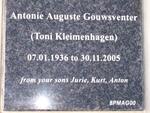 GOUWSVENTER Antonie Auguste nee KLEIMENHAGEN 1936-2005