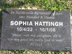 HATTINGH Sophia 1922-2006