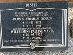 BESTER Jacobus Abraham 1924-1994 & Wilhelmine Pauline Maria 1922-2012