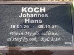 KOCH Johannes 1926-2007