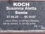 KOCH Susanna Aletta 1925-2007