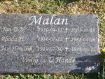 MALAN Jan D.N. 1910-2005 :: MALAN Rhoda H. 1916-1988 :: MALAN Jan Hendrik 1939-1948