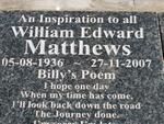 MATTHEWS William Edward 1936-2007