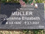 MULLER Johanna Elizabeth 1924-2007