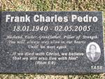 PEDRO Frank Charles 1940-2005