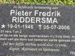 RIDDERSMA Pieter Fredrik 1946-2006