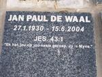 WAAL Jan Paul, de 1930-2004