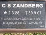 ZANDBERG C.S. 1928-2007